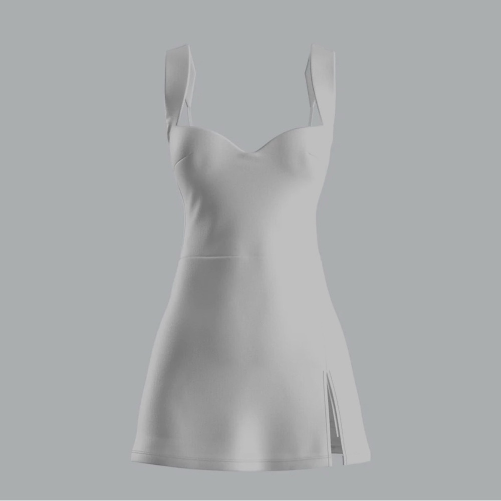 White Scoop Neck Sleeveless Mini Sundress